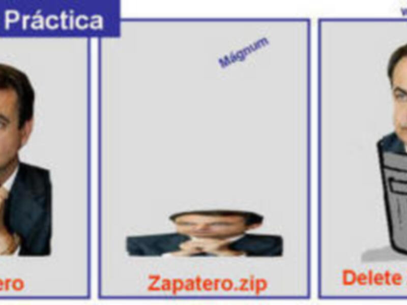 Zapatero, Zapatero.zip y Delete Zapatero son términos humorísticos relacionados con la ofimática práctica, probablemente en referencia a políticas económicas y administrativas.