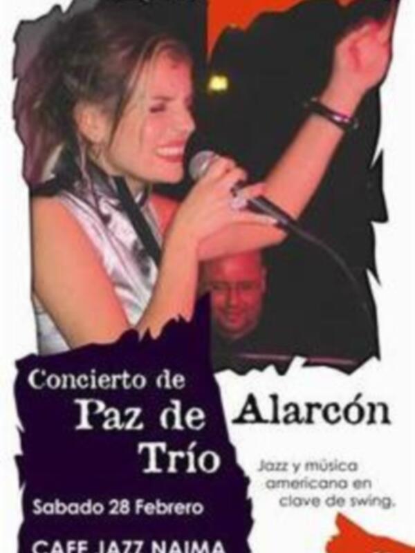Concierto de Paz de Trío en Alaroón, Jazz y música americana en clave de swing. Sábado 28 Febrero en CAFE JAZZ NAIMA, Calle de la Verdad 169, Ciudad de La Alcarria. Entrada libre.