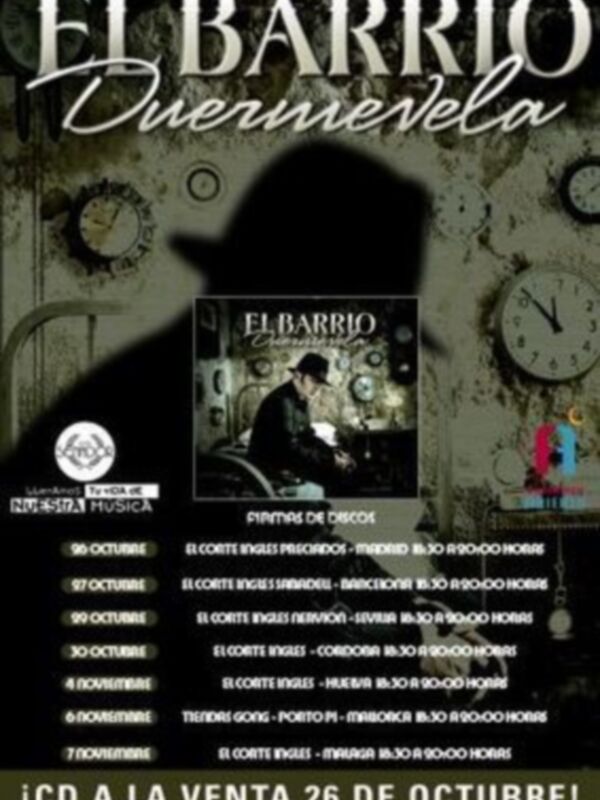 El Barrio Duermevela: Cartel informativo con fecha de venta.