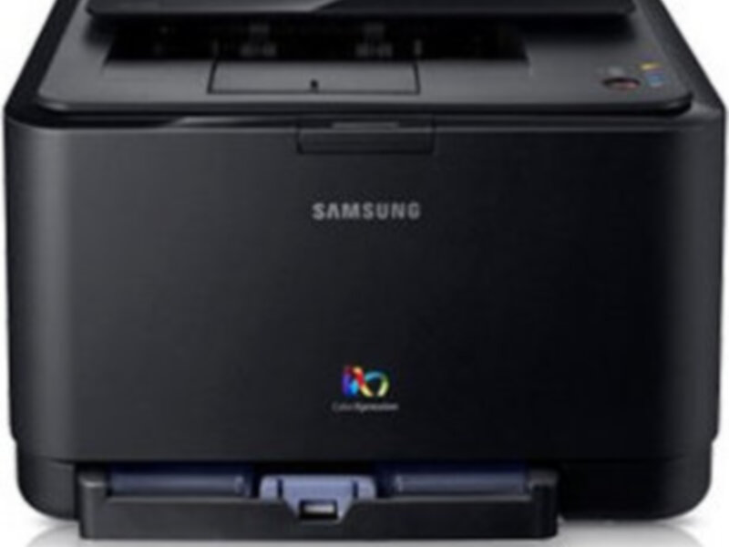 Impresora Samsung SL-C410W, color negro y blanco.