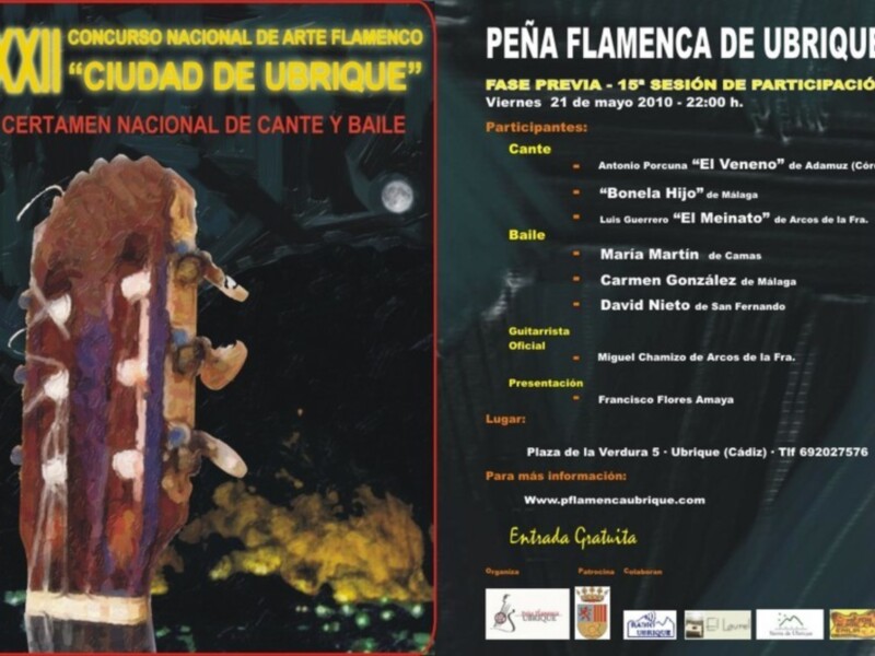 XXII Concurso Nacional de Arte Flamenco 'Ciudad de Ubrique' - Peña Flamenca de Ubrique