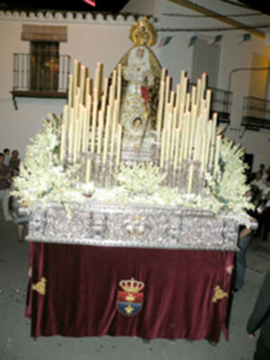 La Fe Mariana de todo un pueblo con su Patrona la virgen de los Dolores de Rinconada (Sevilla)