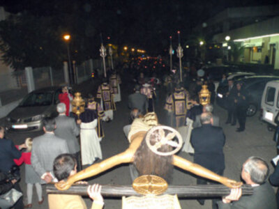  El Cristo de San Agustín dio la bendición por la feligresía de la Parroquia de Santa Clara.