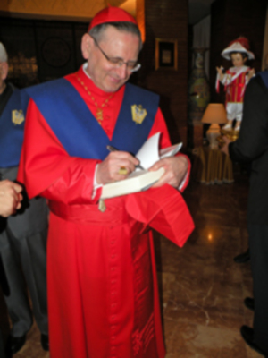 Ilustres Becario de Honor y de la visita extraordinaria a Sevilla de S.E.R. Cardenal Ángelo Amato (SDB), en el Colegio Mayor San Juan Bosco.