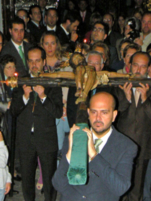 Bendición  del nuevo paso y Vía-crucis del Stmo. Cristo de la Vera-cruz de Alcalá del Rio (Sevilla)