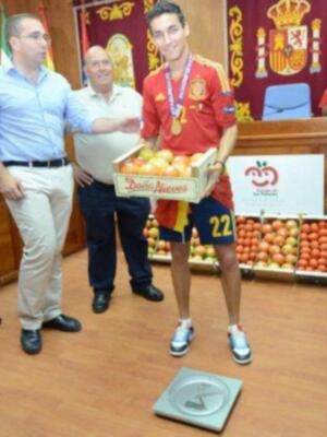 Jesús Navas, recibido como un héroe en su pueblo, Los Palacios