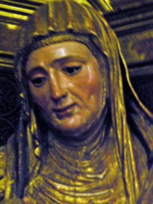 Retablo de Santa Ana del Siglo XVI en la parroquia de Alcalá del Río.