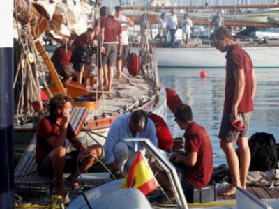 Piere Casiragui, tercer hijo de la Princesa Carolina de Mónaco y miembro de la Tripulación del Tuiga, en "la Semana Clásica de Puerto Sherry"