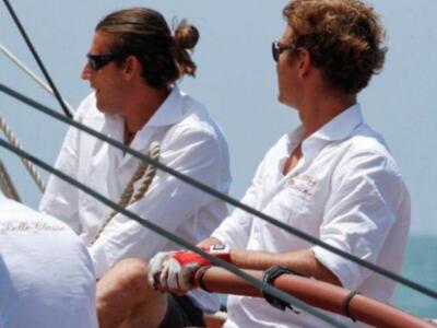 Piere Casiragui, tercer hijo de la Princesa Carolina de Mónaco y miembro de la Tripulación del Tuiga, en "la Semana Clásica de Puerto Sherry"