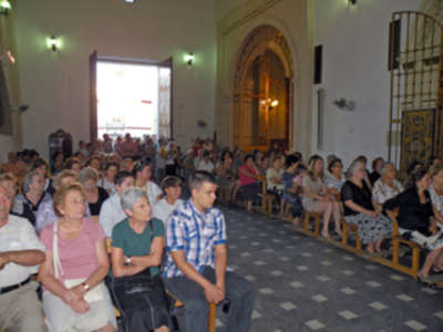 Procesión mañanera del Santo Patron San Gregorio de Osset de la localidad de Alcalá del Río