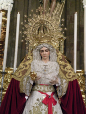 Sevilla. Antonio Melado Prado Pregono el XXVII Canto Poético a la Stma. Virgen de la Aurora. 