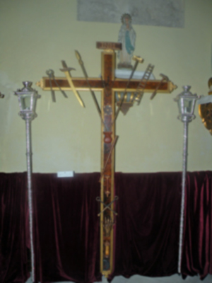 Provincia.Museo de los enseres de la Hermandad de Jesús Nazareno en la Iglesia Parroquial de Alcalá del Río.