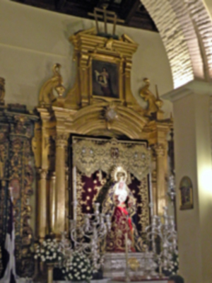 Provincia.Museo de los enseres de la Hermandad de Jesús Nazareno en la Iglesia Parroquial de Alcalá del Río.
