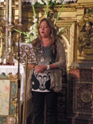 Provincia.El Profesor e Historiador D. Manuel Morales Morales, pronuncio una disertación, sobre el canto de la Sentencia de Pilatos en la Hermandad de Jesús Nazareno de Alcalá del Río.