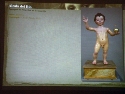 Provincia. Benjamín Domínguez, diserto una ponencia sobre el arte de la imaginería del Dulce nombres de Jesús, en la corporación del Nazareno de Alcalá del Río.