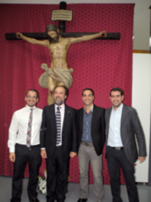 Sevilla. Bendición e inauguración del estudio de escultura de Manuel  Mazueco García.