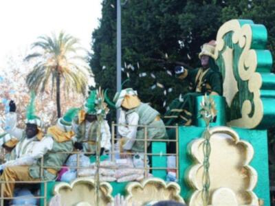 Sergio Ramos y Pilar Rubio fueron a ver a Davila Miura convertido en rey Baltasar.