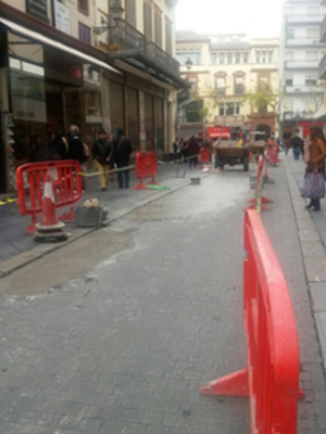 Obras en calle Tetuán