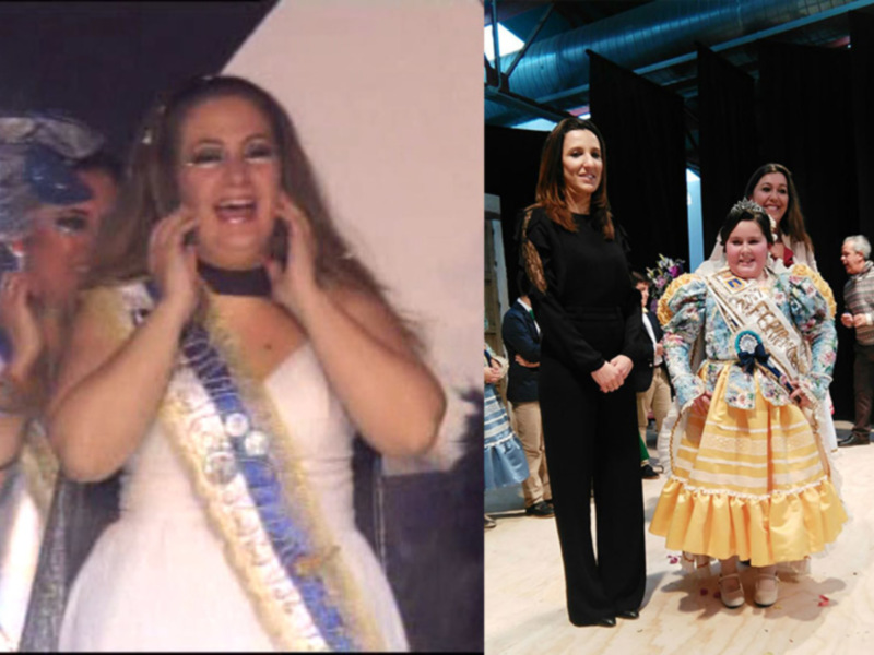 Celebración festiva con personas vestidas de manera tradicional en un evento público.
