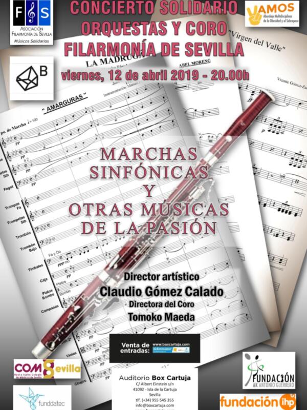 Concierto Solidario de Marchas Sinfónicas y Otras Músicas en Sevilla, 12 de abril de 2019, 20:00h.