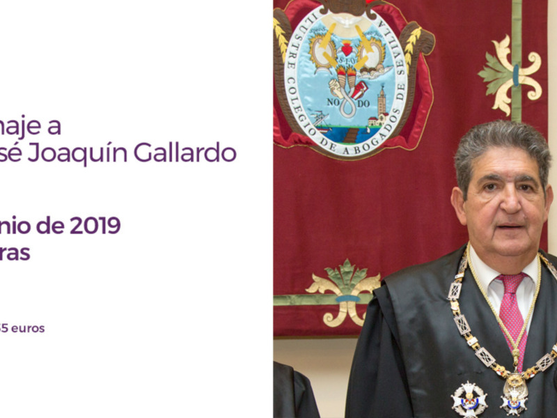 Homenaje a Don José Joaquín Gallardo, 13 de junio de 2019, 14:15 horas. Invitaciones 55 euros.