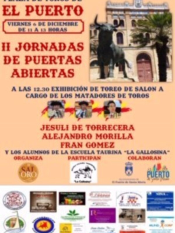 2º Jornada de puerta abierta de la Plaza de El Puerto de Santa María de mano De Sal y Oro