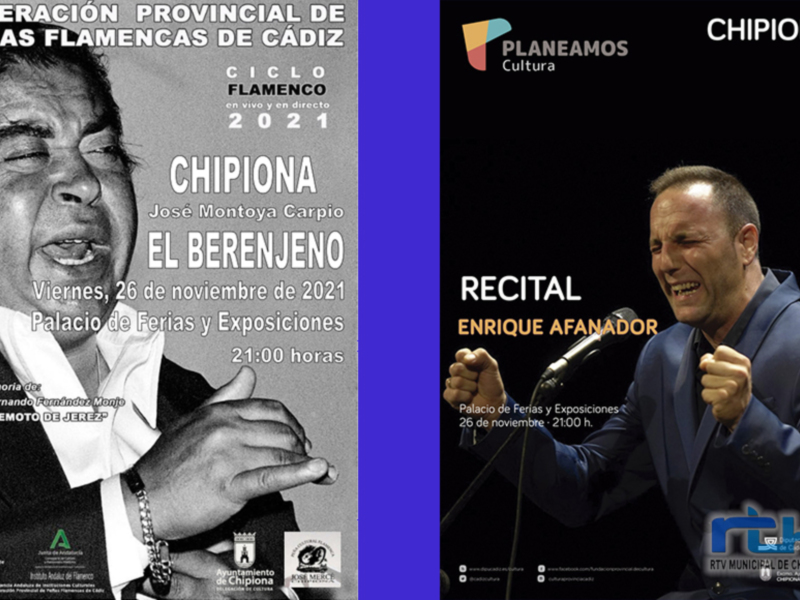 Recital Flamenco en Chipiona, 26 de noviembre de 2021. Concierto en vivo en el Palacio de Ferias y Exposiciones.