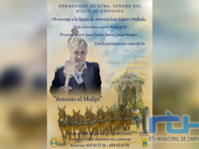 La Hermandad del Rocío de Chipiona homenajeará al recordado Antonio Lázaro en un acto que se celebrará el 22 de noviembre