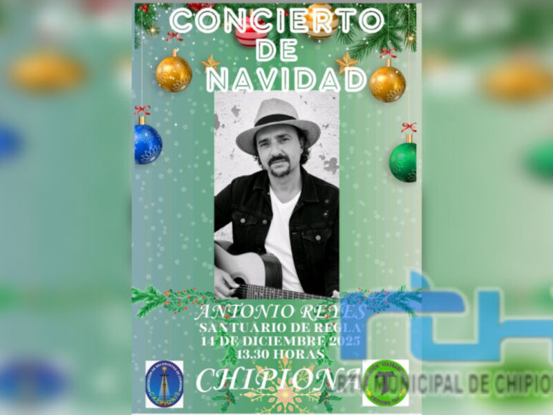 El cantante chipionero Antonio Reyes ofrece el próximo domingo un concierto de Navidad en el Santuario de Nuestra Señora de Regla