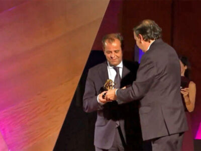 Juande Mellado, director general de RTVA, recibe en Madrid el Premio Talento 2025 de la Academia de Televisión