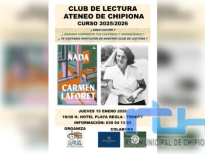 El Club de Lectura del Ateneo de Chipiona inicia el nuevo año con un encuentro literario dedicado a la obra ‘Nada’ de Carmen Laforet