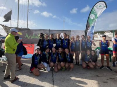 Reparto de medallas en Barbate para 8 de los 10 clubes de Málaga y Cádiz en la segunda regata de la XII Liga Andaluza de remo en banco fijo llaut