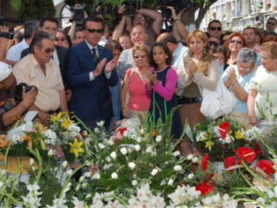 Ortega Cano en el primer aniversario de la miuerte de Rocio Jurado 