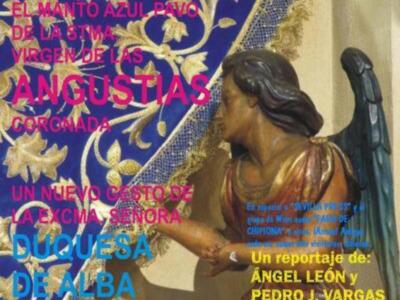 EL MANTO AZUL PAVO DE LA VIRGEN DE LAS ANGUSTIAS RECUPERADO HA SIDO OTRO GESTO DE AMOR DE LA EXCMA. SRA. DUQUESA DE ALBA.