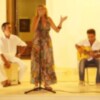 Paz Alarcon canto al grupo Triana en una Fiesta de Verano en el Hotel Al Sur de Chipiona  