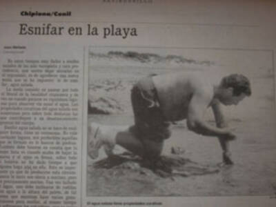 El arte de esnifar en la playa de Chipiona *