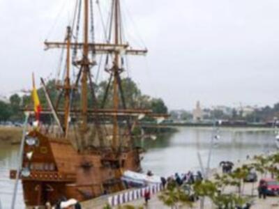 El Galeón Andalucía se abre al público en Sevilla antes de partir hacia Shangai