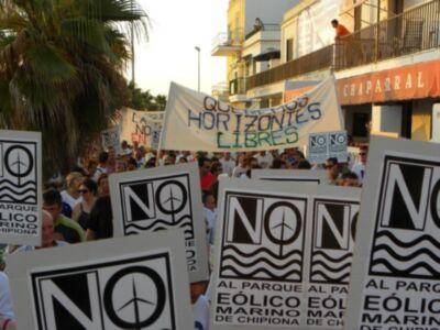 La Plataforma "Por un Horizonte sin Molinos" anima a acudir a la manifestación de este sábado día 28 a las 20:00 horas en el parque Blas Infante de Chipiona