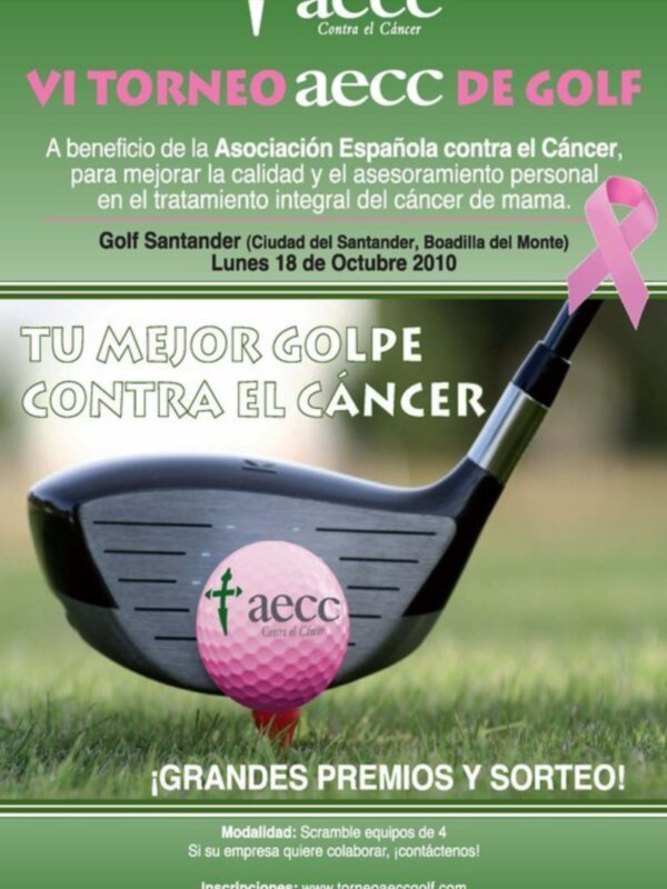 VI Torneo AECC de Golf para la Asociación Española contra el Cáncer, celebrado el lunes 18 de octubre de 2010 en Golf Santander.