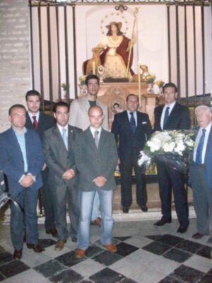 El Cajasol cumplimenta su ofrenda a la Divina Pastora de Triana, patrona del Deporte Nacional