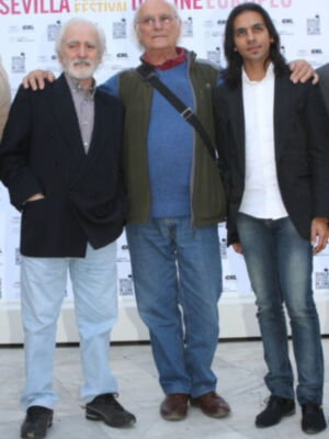 Farruquito acompaña a Carlos Saura a la presentación de la película Flamenco, Flamenco 
