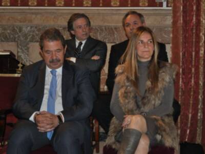 Arancha Sánchez Vicario, testigo de la boda en Sevilla del presidente de la federación española de tenis