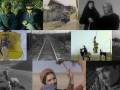 Escenas de vida rural y laboral en una comunidad rural, con imágenes de personas trabajando, viajando en trenes, y en actividades cotidianas.