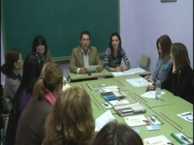 Primera reunión del consejo local de la mujer con la presidencia de Isabel Jurado Castro.(Chipiona)