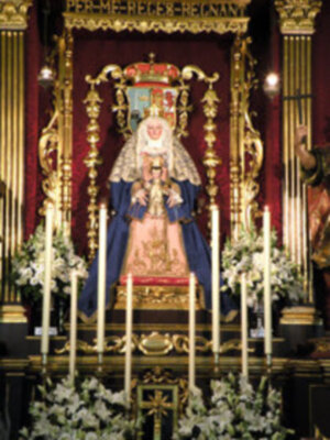 Altar de Triduo de la Virgen de los Reyes, Patrona de los Sastres.
