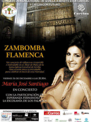 María José Santiago protagoniza una Zambombá Flamenca en la Catedral a beneficio de Cáritas y Crecer con futuro 