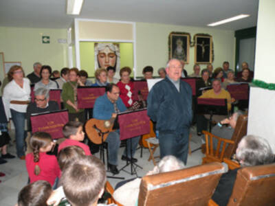 Santa Misa de Navidad, en la Residencia de Mayores, asistida, Virgen de las Angustias de Alcalá del Río.
