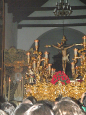 Bendición  del nuevo paso y Vía-crucis del Stmo. Cristo de la Vera-cruz de Alcalá del Rio (Sevilla)