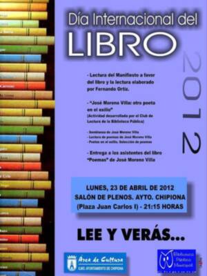 La Delegación de Cultura conmemora el Día Internacional del Libro el próximo lunes(Chipiona)