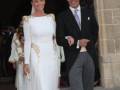 Beyoncé y Jay-Z en su boda, vestidos de gala.